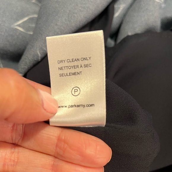 Parker Black Floral Dress With Front Attached Tie Sz 4 NWT - Picture 3 of 6